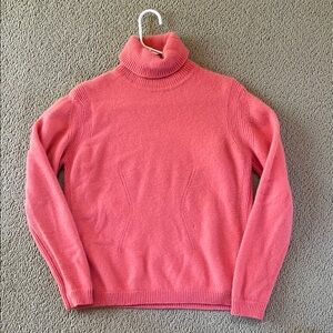 100% cashmere Cozy Pink Turtleneck Sweater